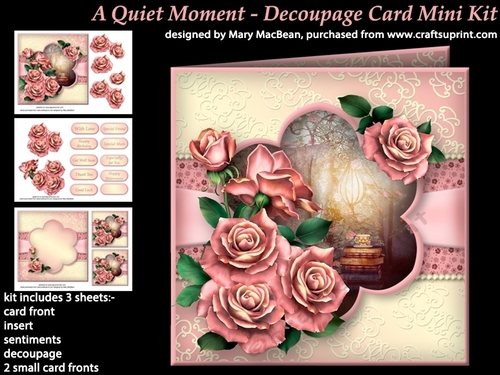 A Quiet Moment - Decoupage Card Mini Kit