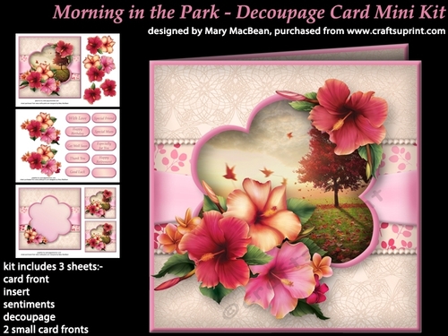 Morning in the Park - Decoupage Card Mini Kit