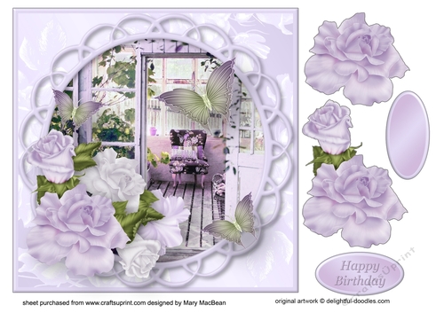 The Garden Room - Decoupage Card Front