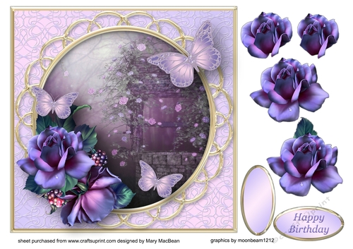 The Wishing Well - Decoupage Card Front