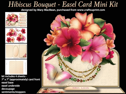 Hibiscus Bouquet - Easel Card Mini Kit