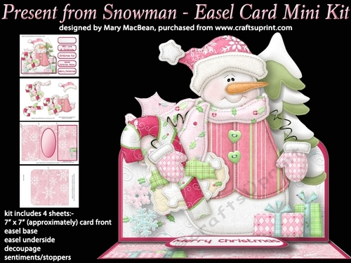 Presents from Snowman - Easel Card Mini Kit