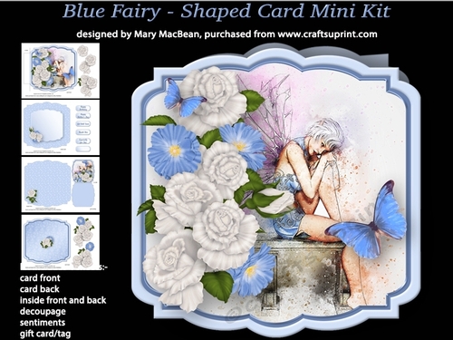 Blue Fairy - Shaped Card Mini Kit