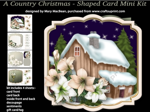 A Country Christmas - Shaped Card Mini Kit