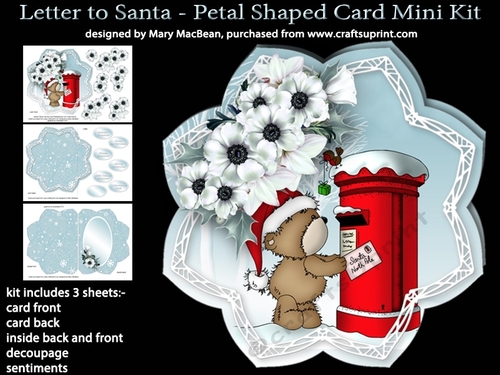 Letter to Santa - Petal Shaped Card Mini Kit