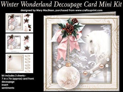 Winter Wonderland - Decoupage Card Mini Kit