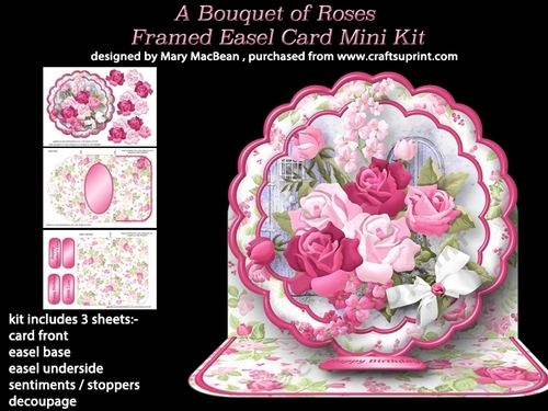 A Bouquet of Roses - Framed Easel Card Mini Kit