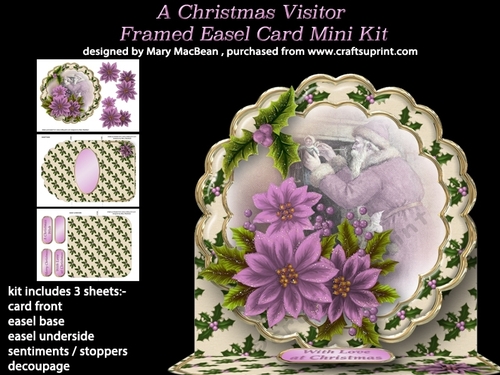 A Christmas Visitor - Framed Easel Card Mini Kit