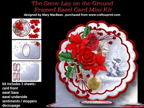The Snow Lay on the Ground - Framed Easel Card Mini Kit