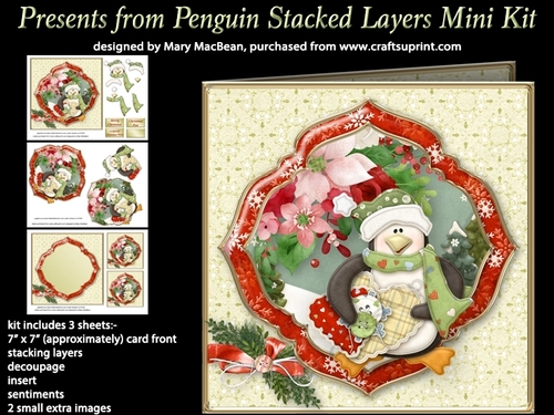 Presents from Penguin Stacked Layers Card Mini Kit