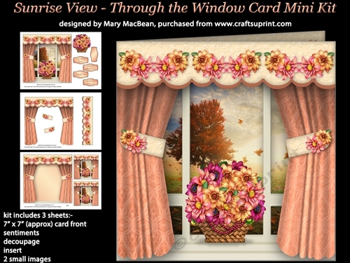 Sunrise View - Through the Window Card Mini Kit