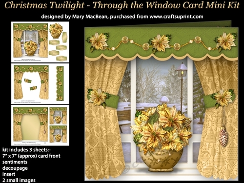 Christmas Twilight - Through the Window Card Mini Kit