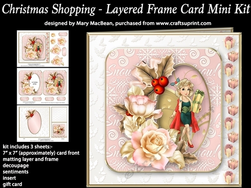 Christmas Shopping - Layered Frame Card Mini Kit