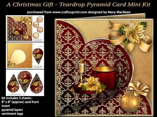 A Christmas Gift - Teardrop Pyramid Card Mini Kit