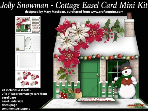 Jolly Snowman - Cottage Easel Card Mini Kit