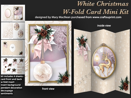 White Christmas - W-Fold Card Mini Kit