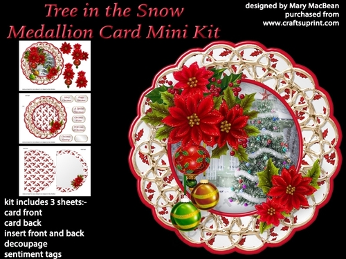 Tree in the Snow - Medallion Card Mini Kit