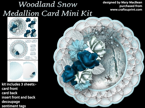 Woodland Snow - Medallion Card Mini Kit