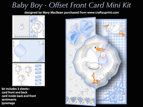 Baby Boy - Offset Front Card Mini Kit
