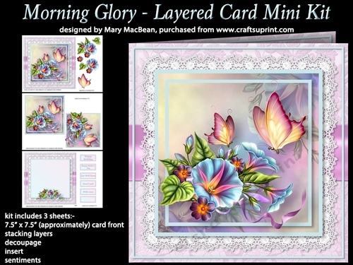 Morning Glory - Layered Card Mini Kit