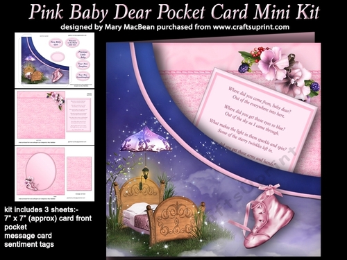Pink Baby Dear - Pocket Card Mini Kit