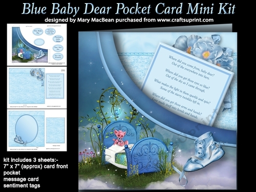 Blue Baby Dear - Pocket Card Mini Kit
