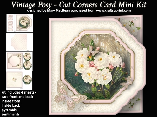 Vintage Posy - Cut Corners Card Mini Kit