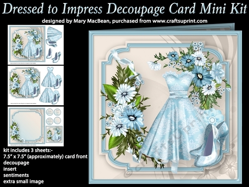 Dressed to Impress Decoupage Card Mini Kit