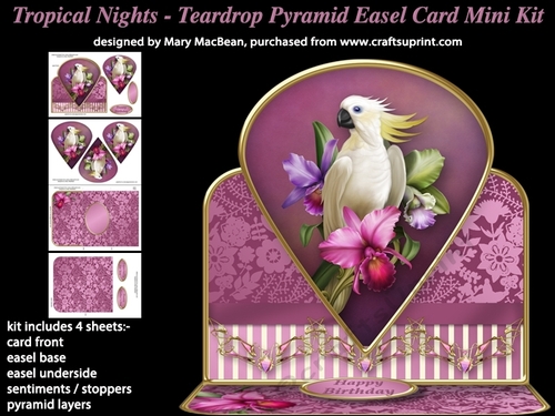 Tropical Nights - Teardrop Pyramid Easel Card Mini Kit