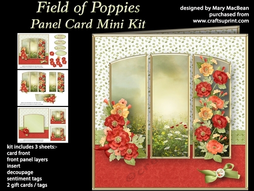 Field of Poppies - Panel Card Mini Kit