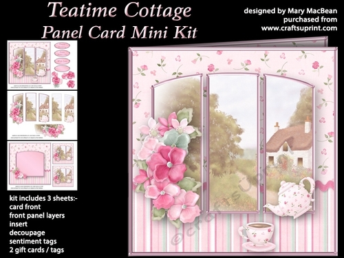 Teatime Cottage - Panel Card Mini Kit