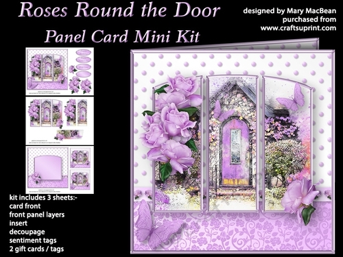 Roses Round the Door - Panel Card Mini Kit