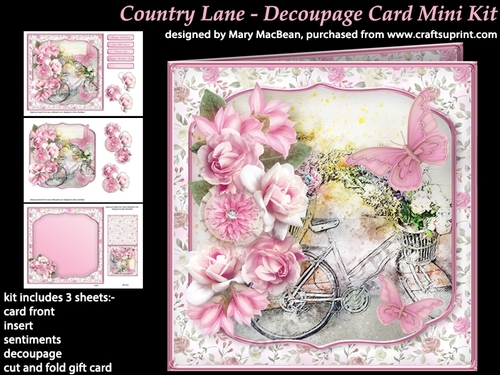 Country Lane Decoupage Card Mini Kit