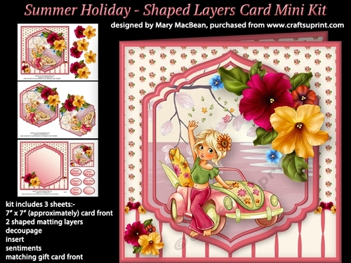 Summer Holiday - Shaped Layers Card Mini Kit