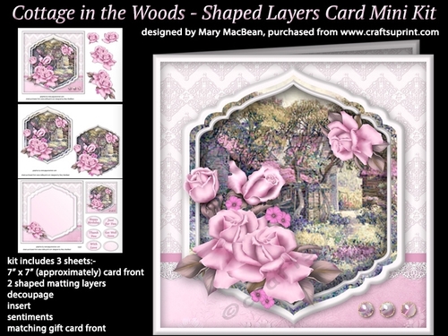 Cottage in the Woods - Shaped Layers Card Mini Kit