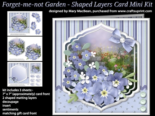 Forget-me-not Garden - Shaped Layers Card Mini Kit