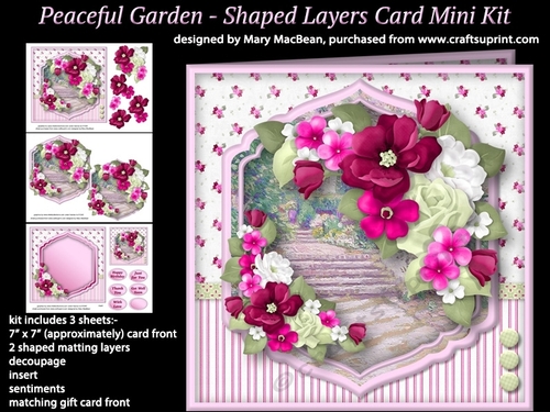 Peaceful Garden - Shaped Layers Card Mini Kit