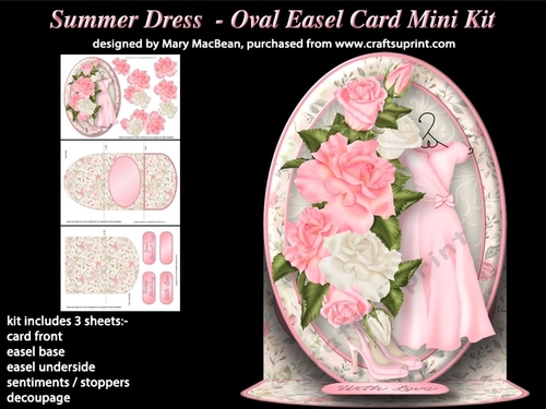 Summer Dress - Oval Easel Card Mini Kit