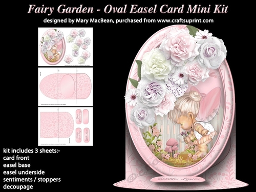 Fairy Garden - Oval Easel Card Mini Kit