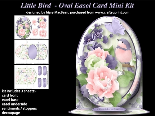 Little Bird - Oval Easel Card Mini Kit