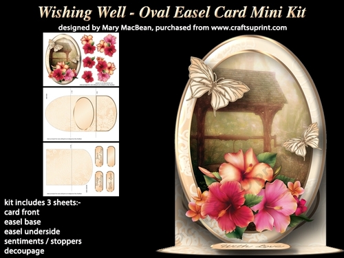 Wishing Well - Oval Easel Card Mini Kit