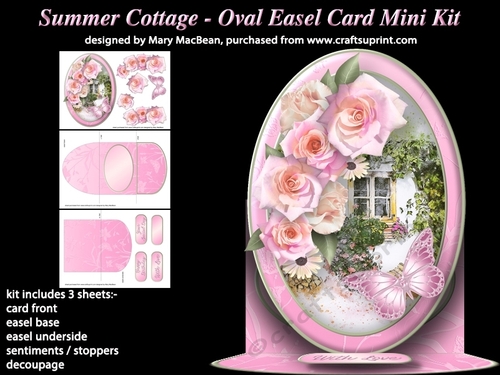 Summer Cottage - Oval Easel Card Mini Kit
