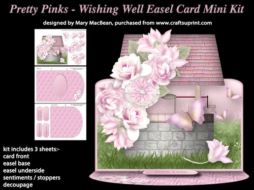 Pretty Pinks - Wishing Well Easel Card Mini Kit
