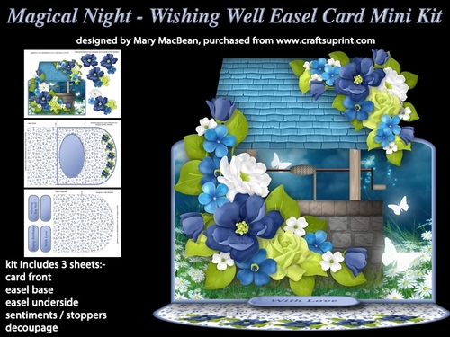 Magical Night - Wishing Well Easel Card Mini Kit