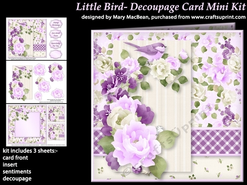 Little Bird - Decoupage Card Mini Kit