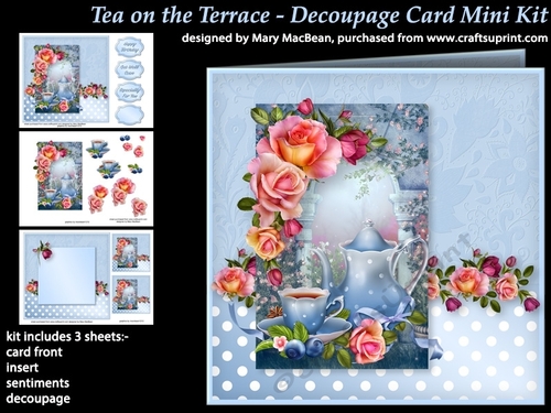 Tea on theTerrace - Decoupage Card Mini Kit
