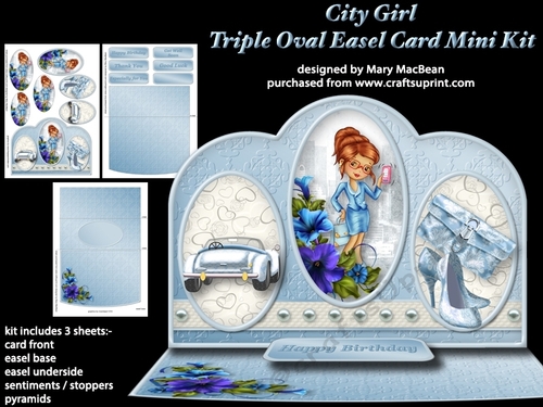 City Girl - Triple Oval Easel Card Mini Kit