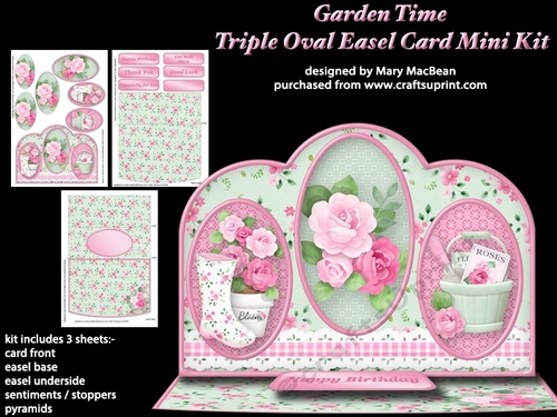 Garden Time - Triple Oval Easel Card Mini Kit