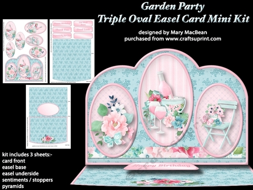Garden Party - Triple Oval Easel Card Mini Kit