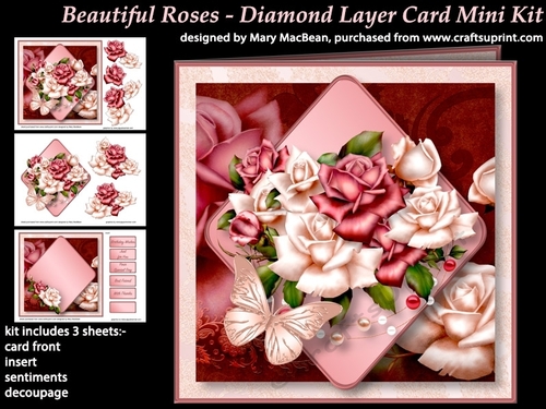Beautiful Roses - Diamond Layer Card Mini Kit